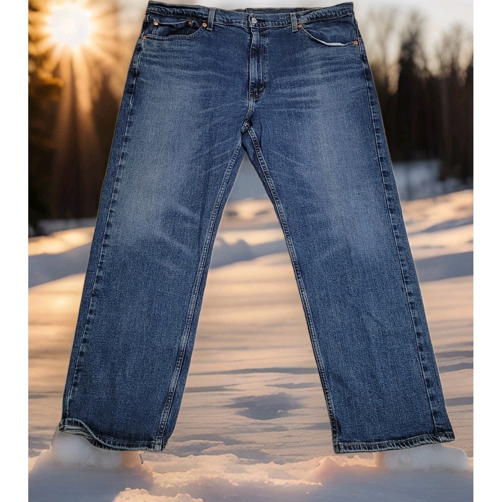 👖Levi's 505 Jeans Mens 40x30 Medium/Dark Wash Regular Fit Straight Leg Denim